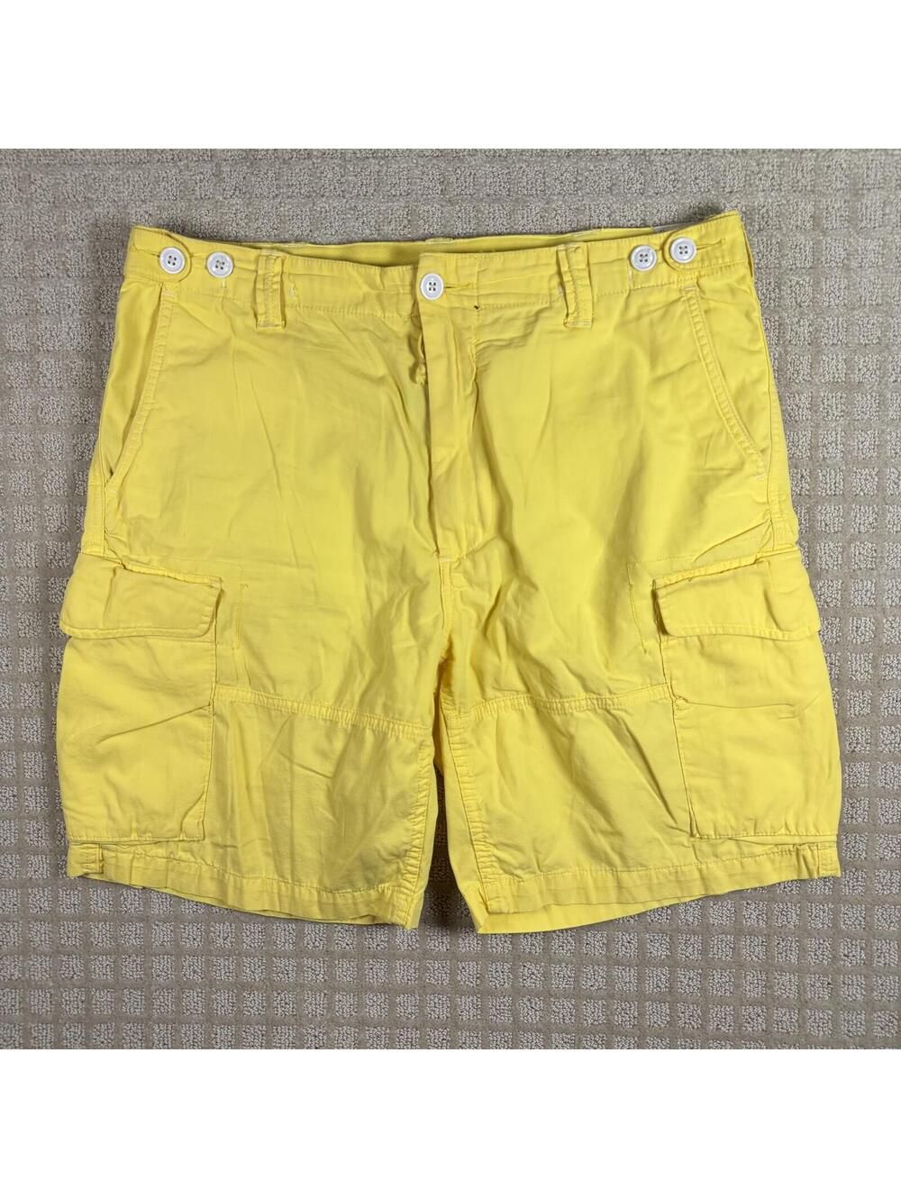 Vintage Polo Ralph Lauren Yellow Cargo Shorts 35